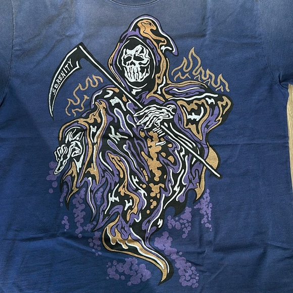 Extremely rare Warren Lotas serenity reaper Heavyweight T-shirt. Size XXL - Picture 2 of 5